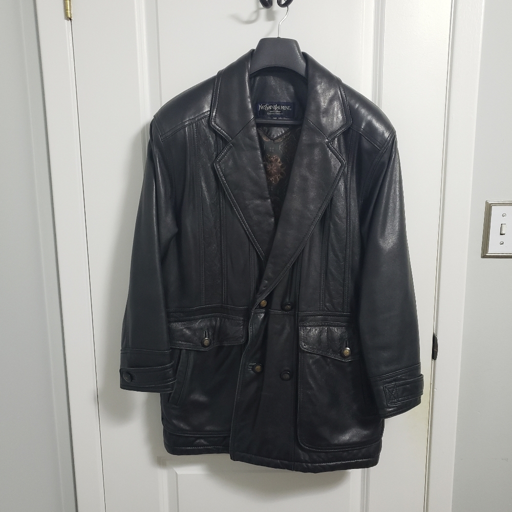 YVES SAINT LAURENT Vintage Black Leather Jacket